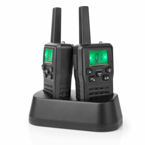 NEDIS WLTK1010BK Walkie talkie με εμβέλεια έως και 10 km, σε μαύρο χρώμα.